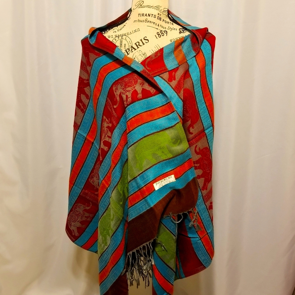 Pashmina 100% Cashmere Boho Inspired Shawl - NWOT